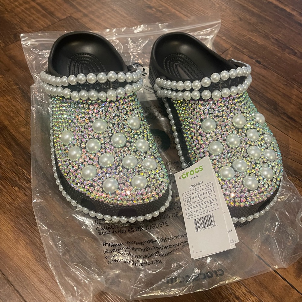 BRAND NEW NEVER WORN BLING CROCS
